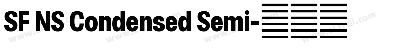 SF NS Condensed Semi字体转换